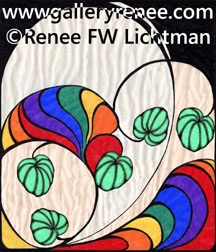 "Tracing Paper" Colored Pencil and Pen and Ink Drawing on Tracing Paper, Abstarct Art Gallery, Fine Art for Sale from Artist Renee FW Lichtman