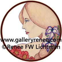 "Victoria"Crayon, Ballpoint Pen and Digital Recomposition, Figurative and Portrait Art Gallery, Fine Art for Sale from Artist Renee FW Lichtman